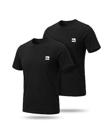 Quiksilver Pack de 2 T-Shirts Homem 100% Algodão Decote Redondo ou V