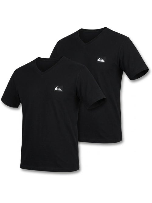 Quiksilver Pack de 2 T-Shirts Homem 100% Algodão Decote Redondo ou V - Kiabi Quiksilver Pack de 2 T-Shirts Homem 100% Algodão Decote Redondo ou V - Kiabi