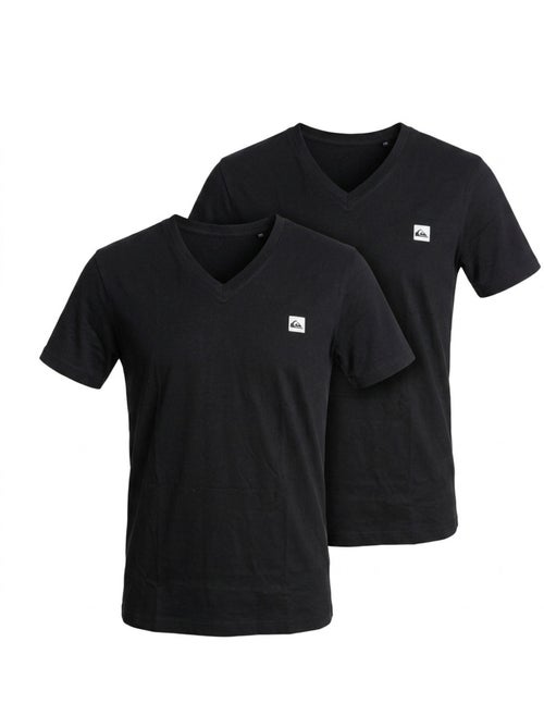 Quiksilver Pack de 2 T-Shirts Homem 100% Algodão Decote Redondo ou V - Kiabi Quiksilver Pack de 2 T-Shirts Homem 100% Algodão Decote Redondo ou V - Kiabi