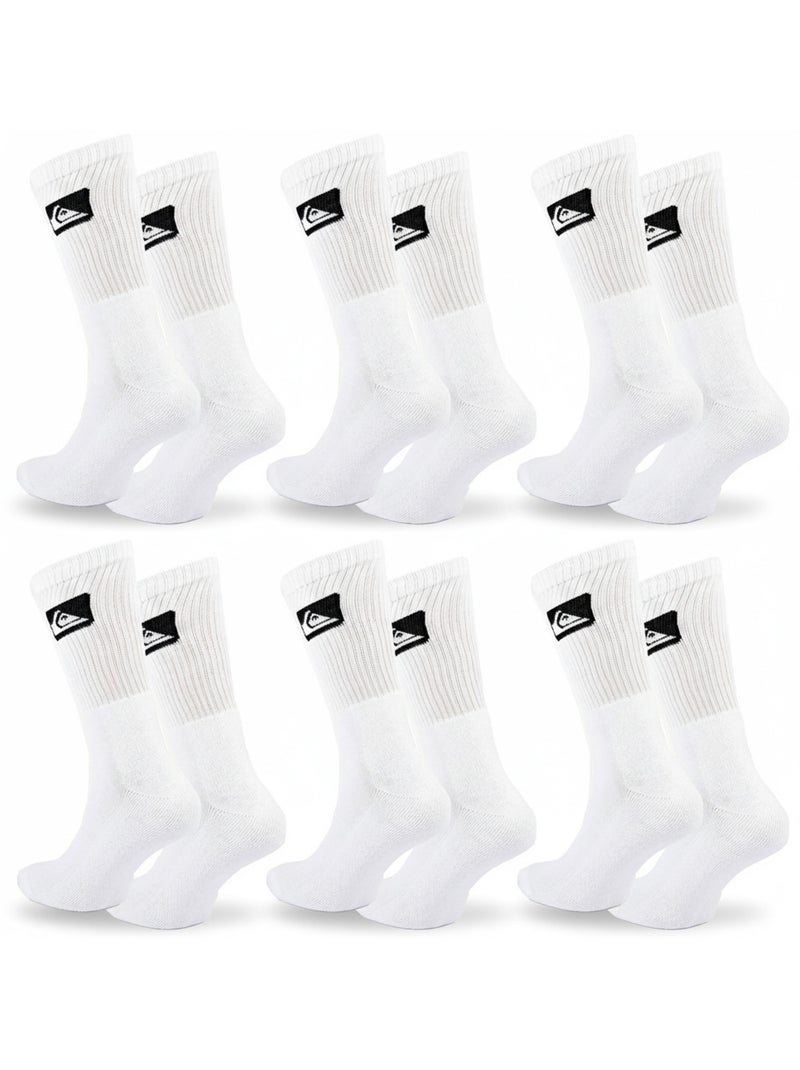 Quiksilver Pack de Meias Homem Crew 6 Pares Desportivas Acolchoadas Branco - Kiabi