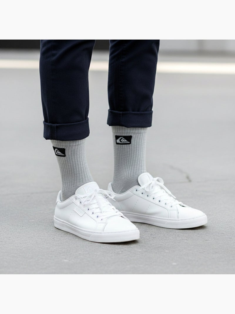 Quiksilver Pack de Meias Homem Crew 6 Pares Desportivas Acolchoadas Branco Preto Cinza - Kiabi