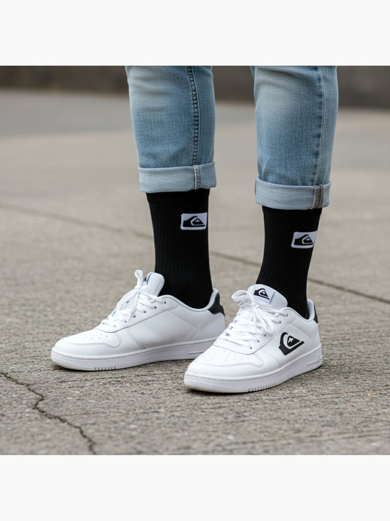 Quiksilver Pack de Meias Homem Crew 6 Pares Desportivas Acolchoadas Branco Preto - Kiabi