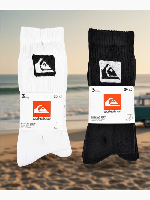 Quiksilver Pack de Meias Homem Crew 6 Pares Desportivas Acolchoadas - Kiabi Quiksilver Pack de Meias Homem Crew 6 Pares Desportivas Acolchoadas - Kiabi