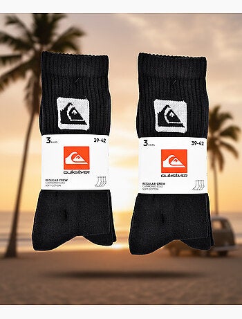 Quiksilver Pack de Meias Homem Crew 6 Pares Desportivas Acolchoadas