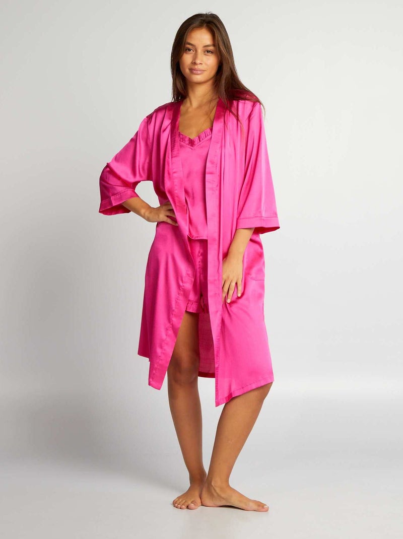 Quimono acetinado ROSA - Kiabi