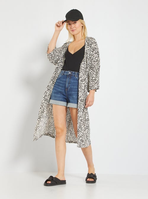 Quimono com estampado 'leopardo' - Kiabi