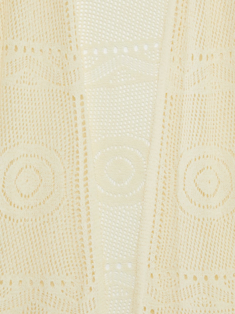 Quimono comprido de croché 'JDY' BRANCO - Kiabi