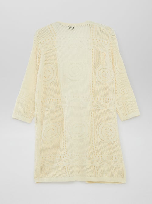 Quimono comprido de croché 'JDY' - Kiabi