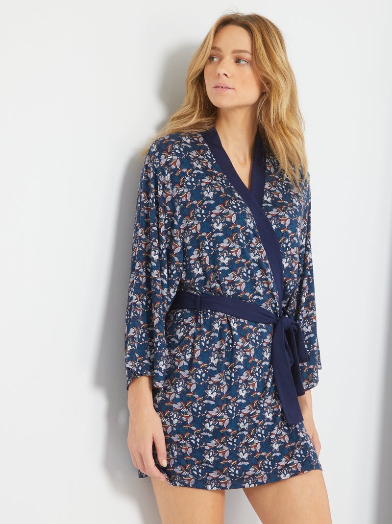 Quimono 'Envie de Lingerie' AZUL - Kiabi