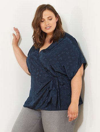 Quimono fluido com efeito acetinado - Kiabi