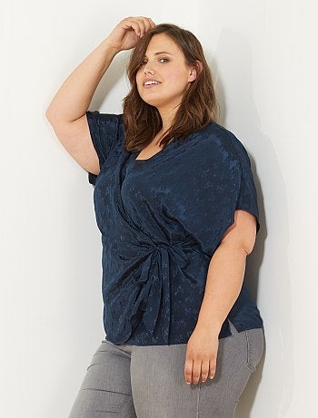 Quimono fluido com efeito acetinado - Kiabi