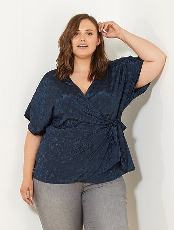 Quimono fluido com efeito acetinado - Kiabi