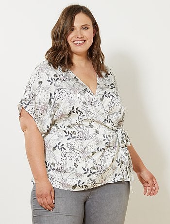 Quimono fluido com efeito acetinado - Kiabi