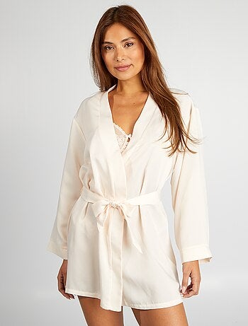 Quimono semi-comprido acetinado