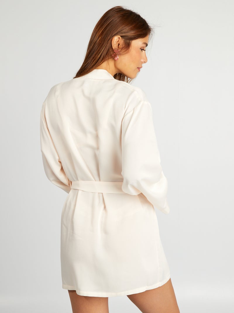 Quimono semi-comprido acetinado ROSA - Kiabi