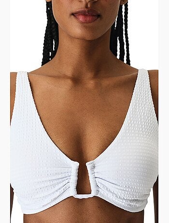 Rana hot top de biquíni texturizado penti