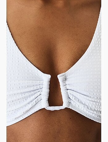 Rana hot top de biquíni texturizado penti