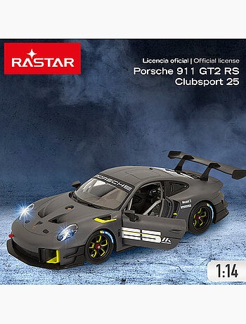Rastar carro de controle remoto porsche 911 gt2 rs clubsport 25 1:14 c/luz