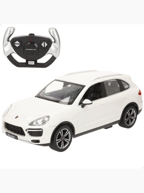 Rastar carro de controle remoto porsche cayenne turbo branco 1:14 - Kiabi