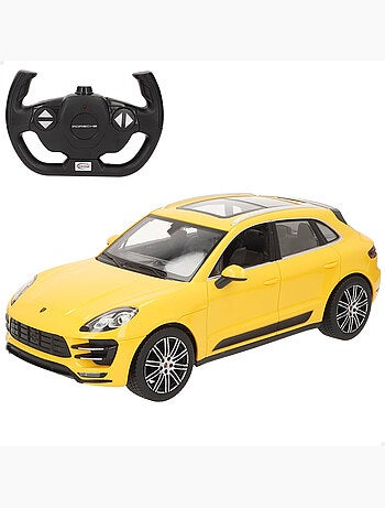 Rastar carro de controle remoto porsche macan turbo amarelo 1:14