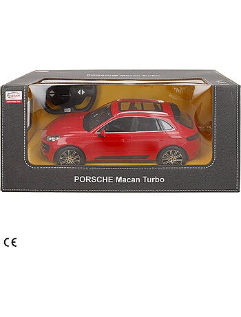 Rastar carro de controle remoto porsche macan turbo vermelho 1:14