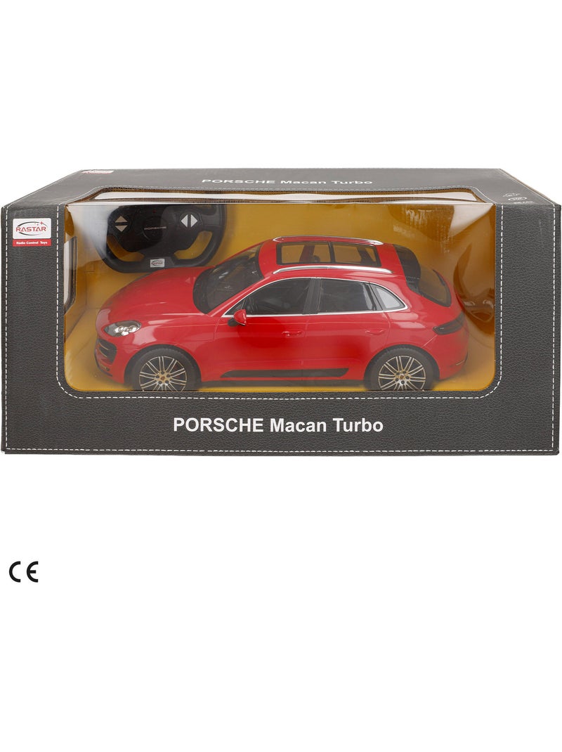 Rastar carro de controle remoto porsche macan turbo vermelho 1:14 N/D - Kiabi