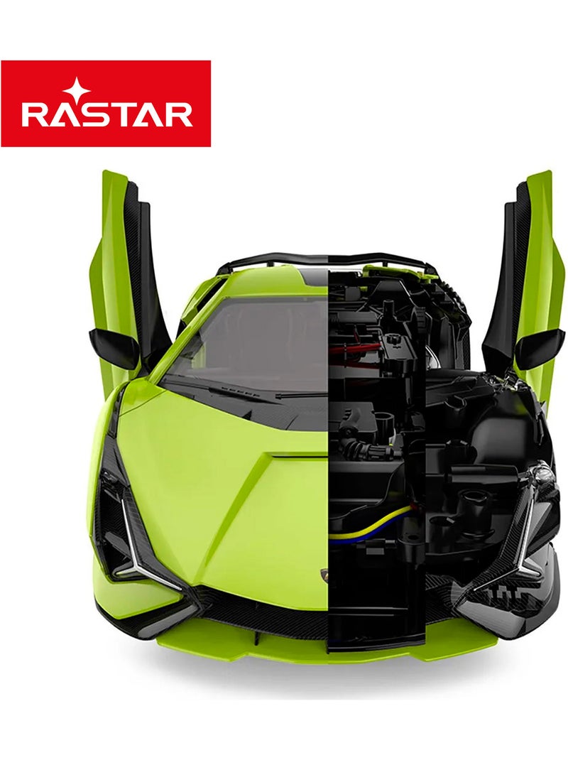 Rastar carro de controlo remoto e kit de modelo lamborghini sian 1:18 N/D - Kiabi