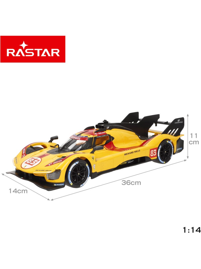 Rastar ferrari 499p carro nº 83 com controle remoto, escala 1:14 N/D - Kiabi