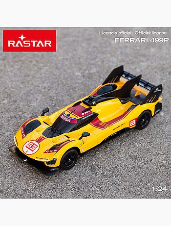 Rastar ferrari 499p carro nº 83 com controle remoto escala 1:24