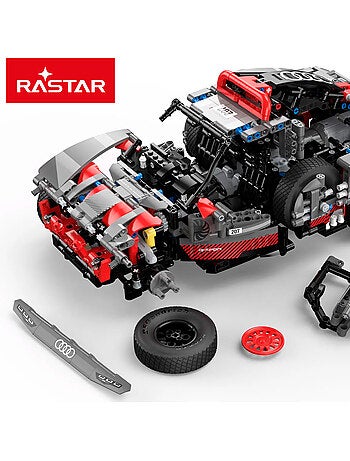 Rastar modelo de carro para montar dakar '24 audi rs q e-tron (sainz) 1:14