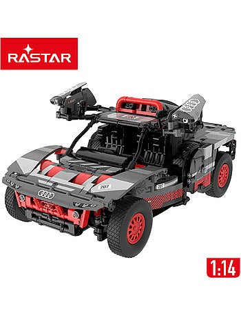 Rastar modelo de carro para montar dakar '24 audi rs q e-tron (sainz) 1:14