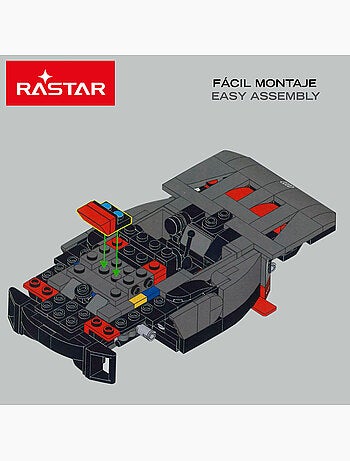 Rastar modelo de carro para montar dakar '24 audi rs q e-tron (sainz) 1:30