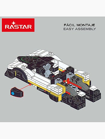 Rastar modelo de carro para montar pagani zonda r 387 peças 1:28