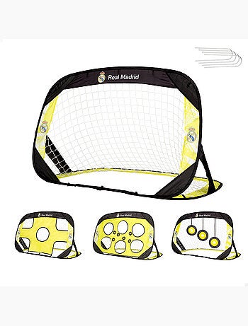 Real madrid baliza pop-up 4 em 1 com alvo de dardos 120x80x80 cm