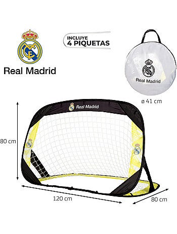 Real madrid baliza pop-up 4 em 1 com alvo de dardos 120x80x80 cm