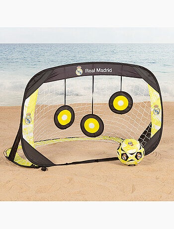 Real madrid baliza pop-up 4 em 1 com alvo de dardos 120x80x80 cm