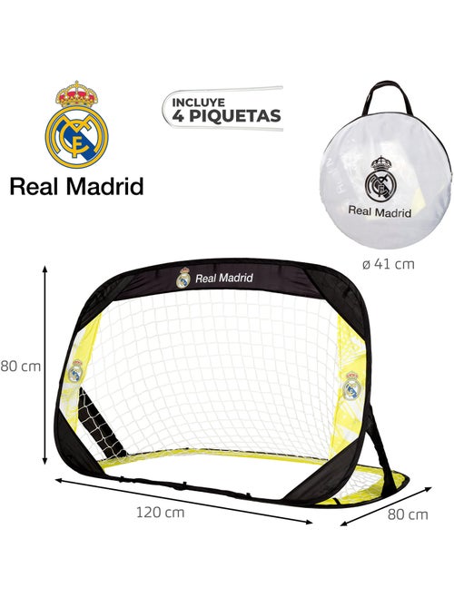 Real madrid baliza pop-up 4 em 1 com alvo de dardos 120x80x80 cm - Kiabi Real madrid baliza pop-up 4 em 1 com alvo de dardos 120x80x80 cm - Kiabi
