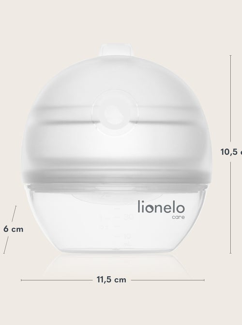 Recolhedor e tira-leite LIONELO Milky 2em1 - 60 ml - Discreto - Mãos livres - Sem BPA - Kiabi