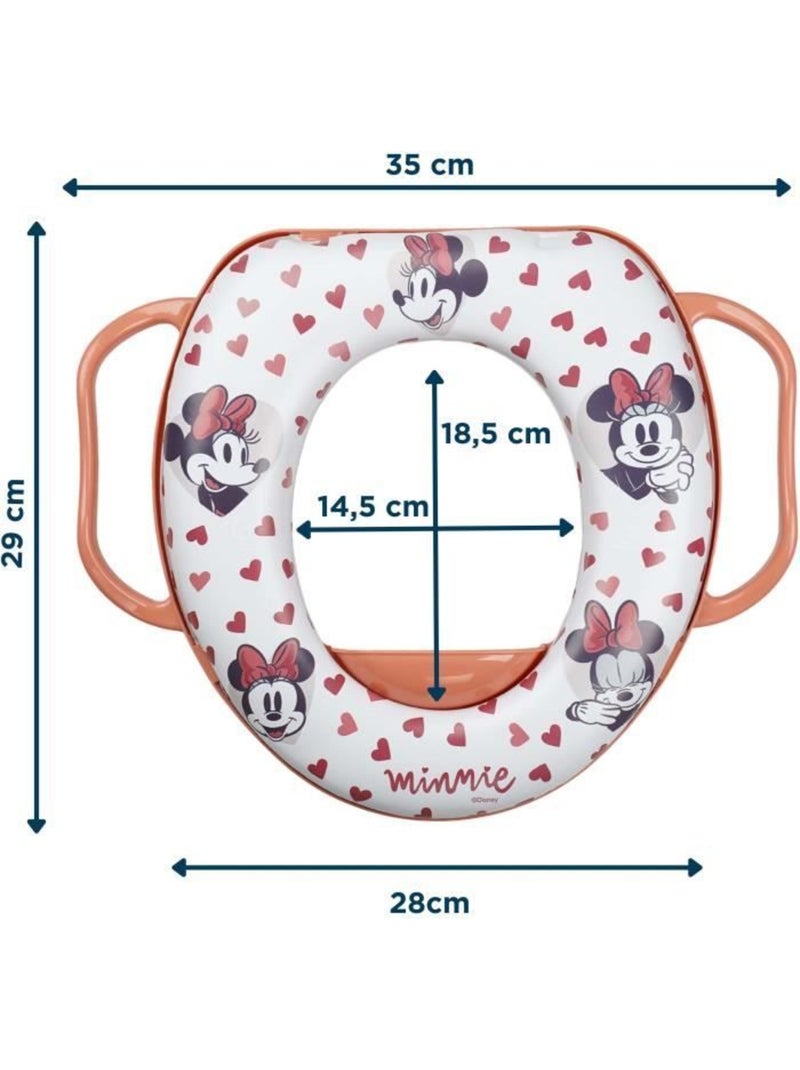Redutor de assento de sanita confortável minnie thermobaby com pegas Rosa - Kiabi