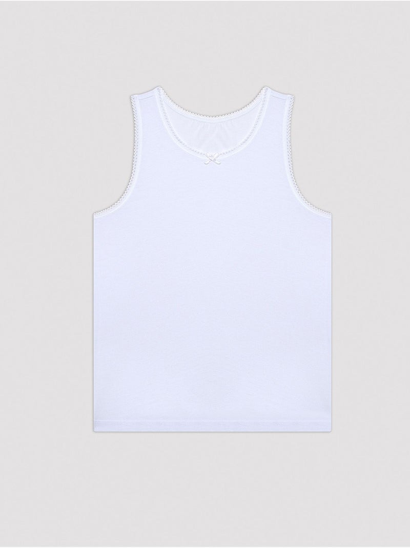Regata básica de algodão, pack de 3 penti Branco - Kiabi