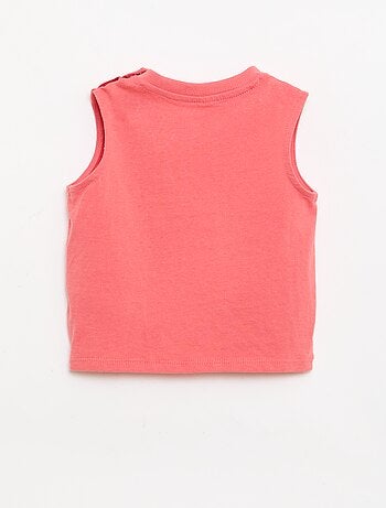 Regata em jersey de algodão com bolso no peito