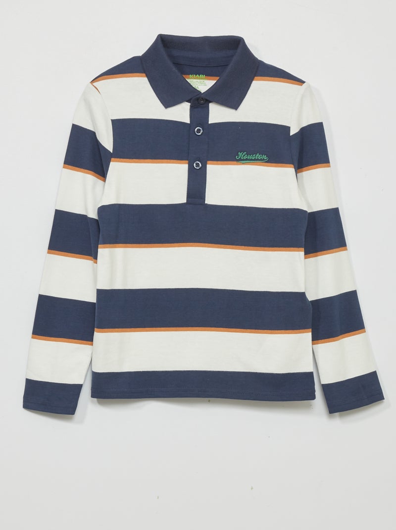 Regular fit / Corte direito Azul-Marinho/Branco - Kiabi