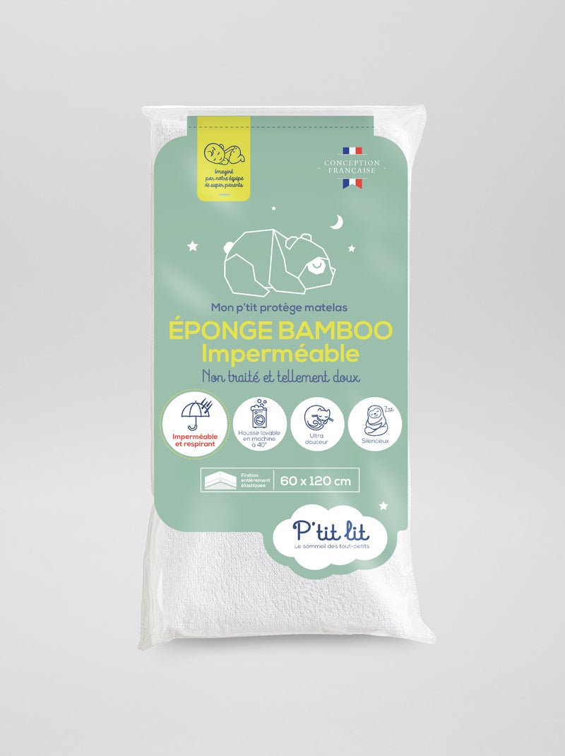 Resguardo de colchão de bebé impermeável Branco - Kiabi