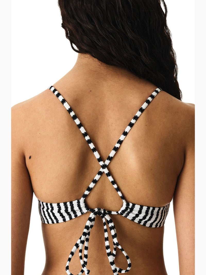 Ringel top de biquíni bralette às riscas texturizado penti Preto Branco - Kiabi