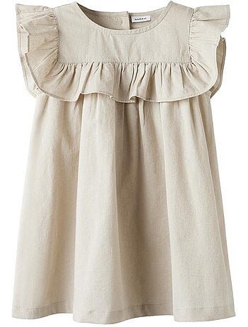 Robe Bege para Menina Name It Alinnen