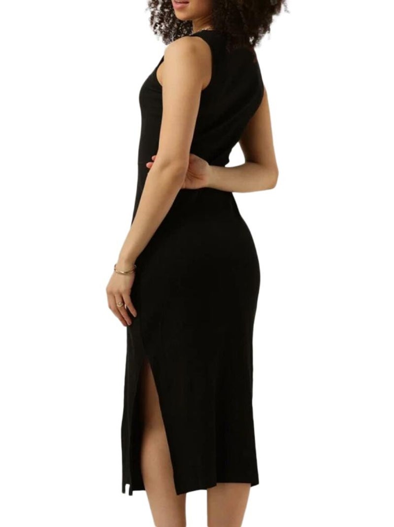Robe Comprida Preta Calvin Klein Jeans com Costuras para Mulher Preto - Kiabi