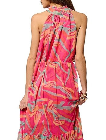 Robe comprida rosa para mulher kaporal vadez