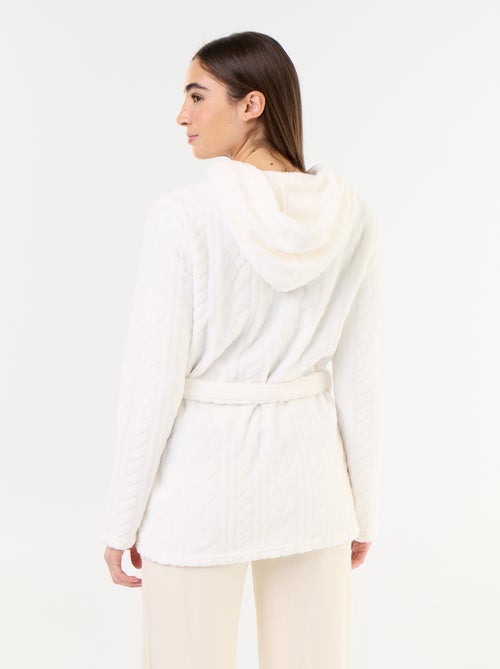 Robe de banho com capuz e bolsos - Kiabi