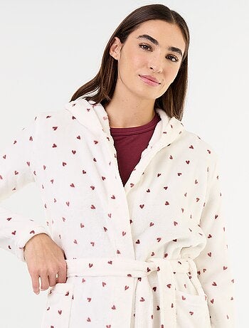 Robe de banho com capuz e bolsos