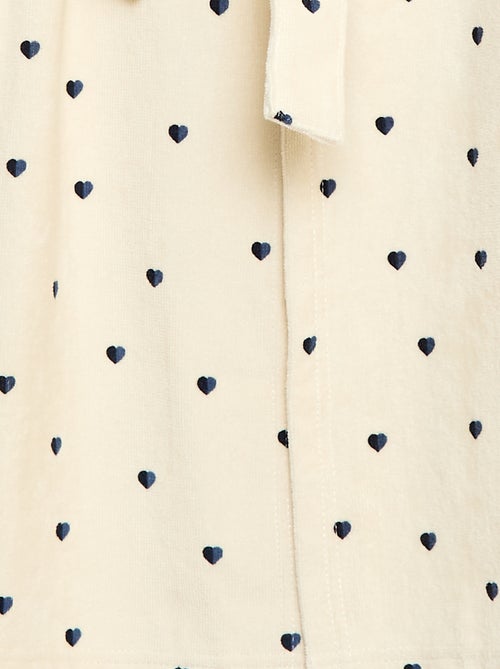 Robe de banho de algodão felpudo - Kiabi